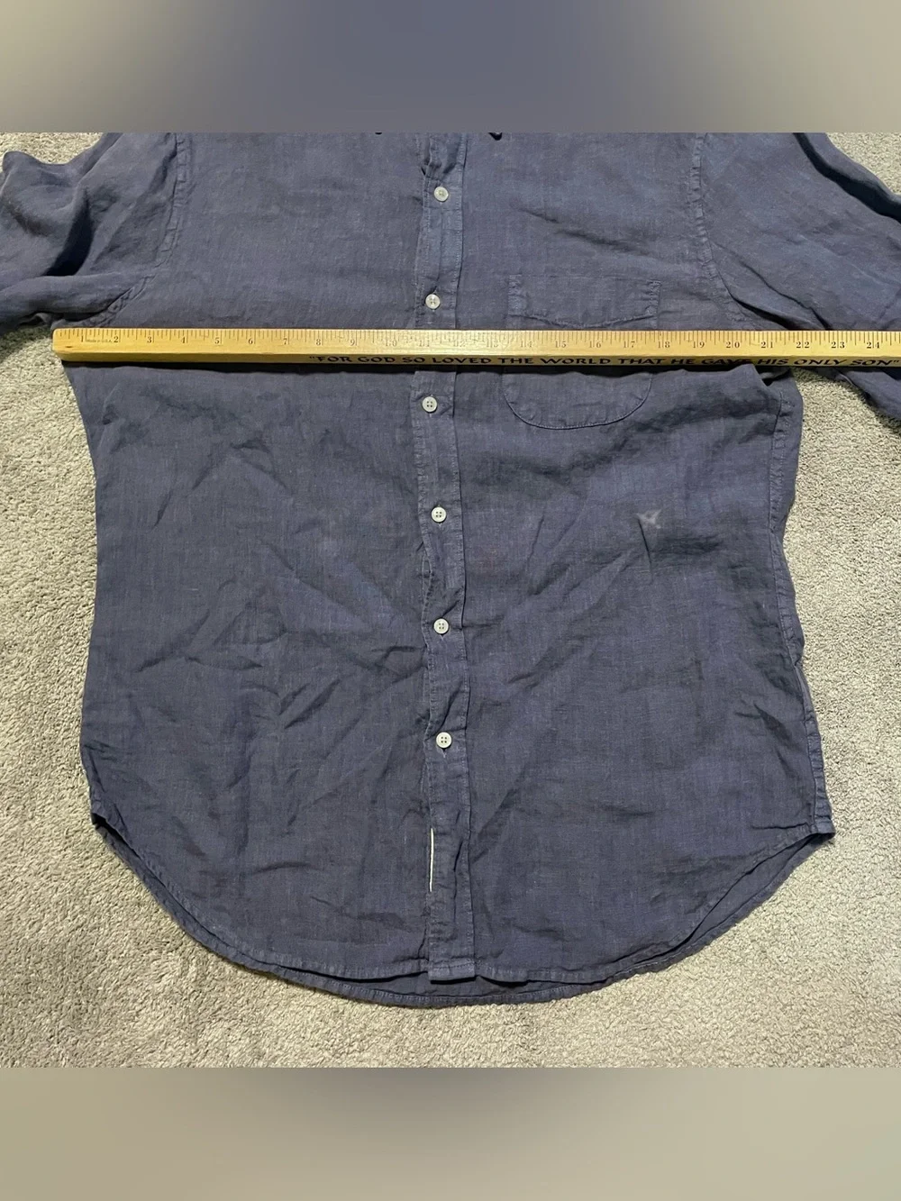 J Crew Irish Linen Button Down Shirt Men’s M Classic Fit Blue Preppy Lightweight